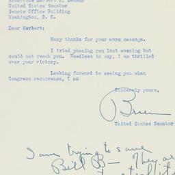 Letter: 1950 November 9