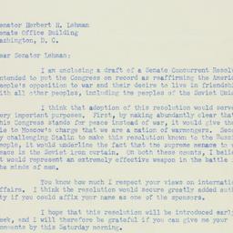 Letter: 1951 February 1