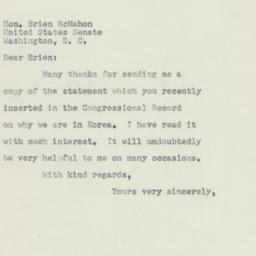 Letter: 1952 April 9