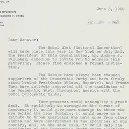Letter: 1950 June 5