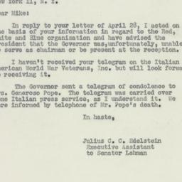 Letter: 1950 May 2