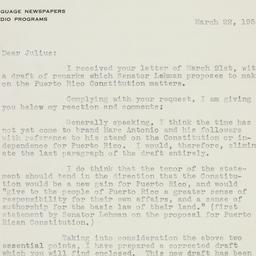 Letter: 1950 March 22