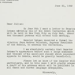Letter: 1950 June 21