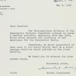 Letter: 1950 May 2