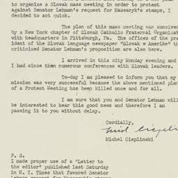 Letter: 1950 March 1