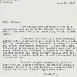 Letter: 1950 June 21