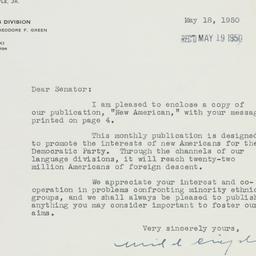Letter: 1950 May 18