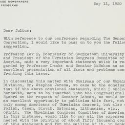 Letter: 1950 May 11