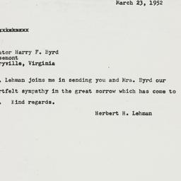 Telegram: 1952 March 23