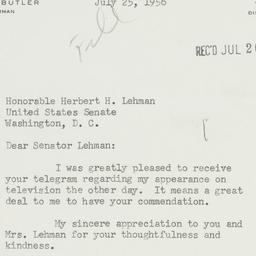 Letter: 1956 July 25