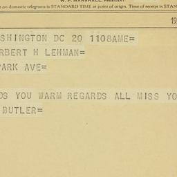 Telegram: 1957 October 20