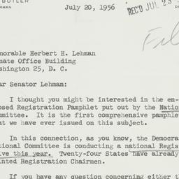 Letter: 1956 July 20
