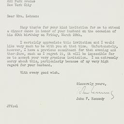 Telegram: 1958 March 10