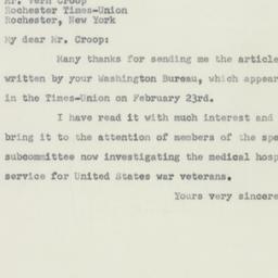 Letter: 1951 March 8