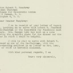 Letter: 1949 August 25