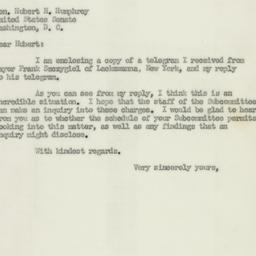Telegram: 1952 June 28