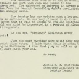 Letter: 1952 November 1