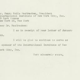 Telegram: 1948 January 8
