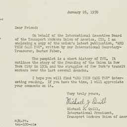 Letter: 1950 January 26