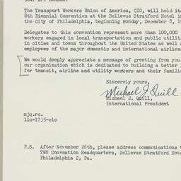 Letter: 1952 November 18