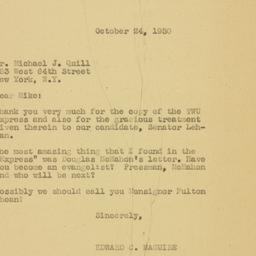 Letter: 1950 October 24