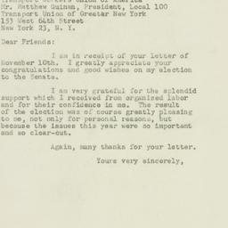 Letter: 1949 November 17