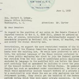 Letter: 1950 June 2