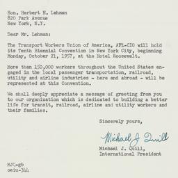 Letter: 1957 September 9
