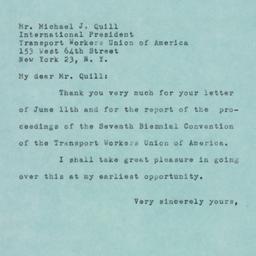 Letter: 1951 June 18
