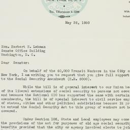 Letter: 1950 May 26