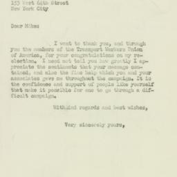 Letter: 1950 November 15