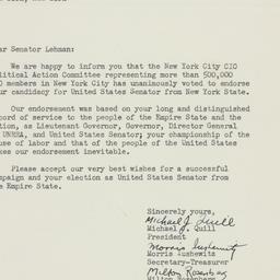 Letter: 1950 October 11
