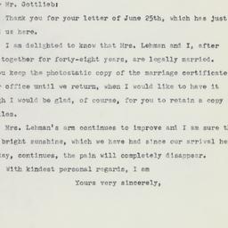 Letter: 1958 July 3