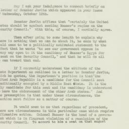 Letter: 1960 October 13