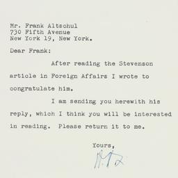 Letter: 1960 January 15