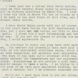 Letter: 1960 February 27