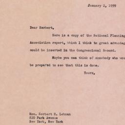 Letter: 1959 January 2
