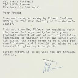 Letter: 1959 November 25