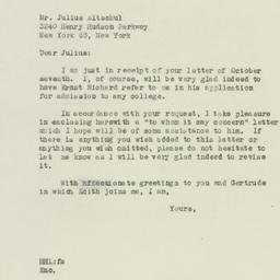 Letter: 1946 October 9