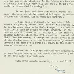 Letter: 1958 August 25