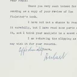 Letter: 1958 June 9