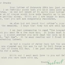 Letter: 1960 March 3
