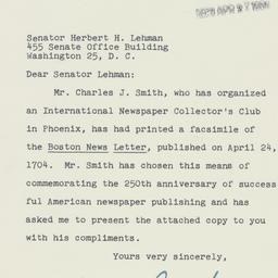 Letter: 1954 April 24