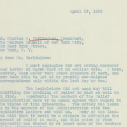Letter: 1933 April 17