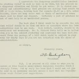 Letter: 1933 March 31
