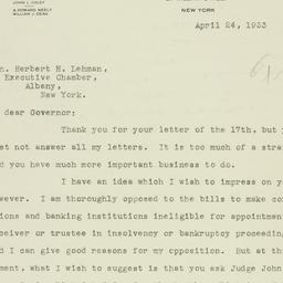 Letter: 1933 April 24
