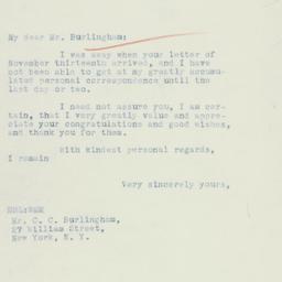 Letter: 1934 November 30