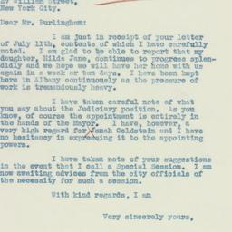 Letter: 1933 July 13