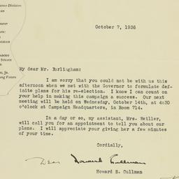 Letter: 1936 October 7