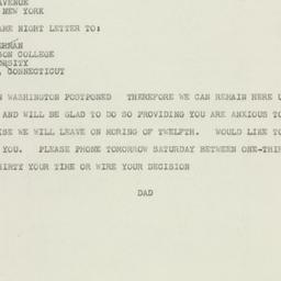 Telegram: 1947 June 6